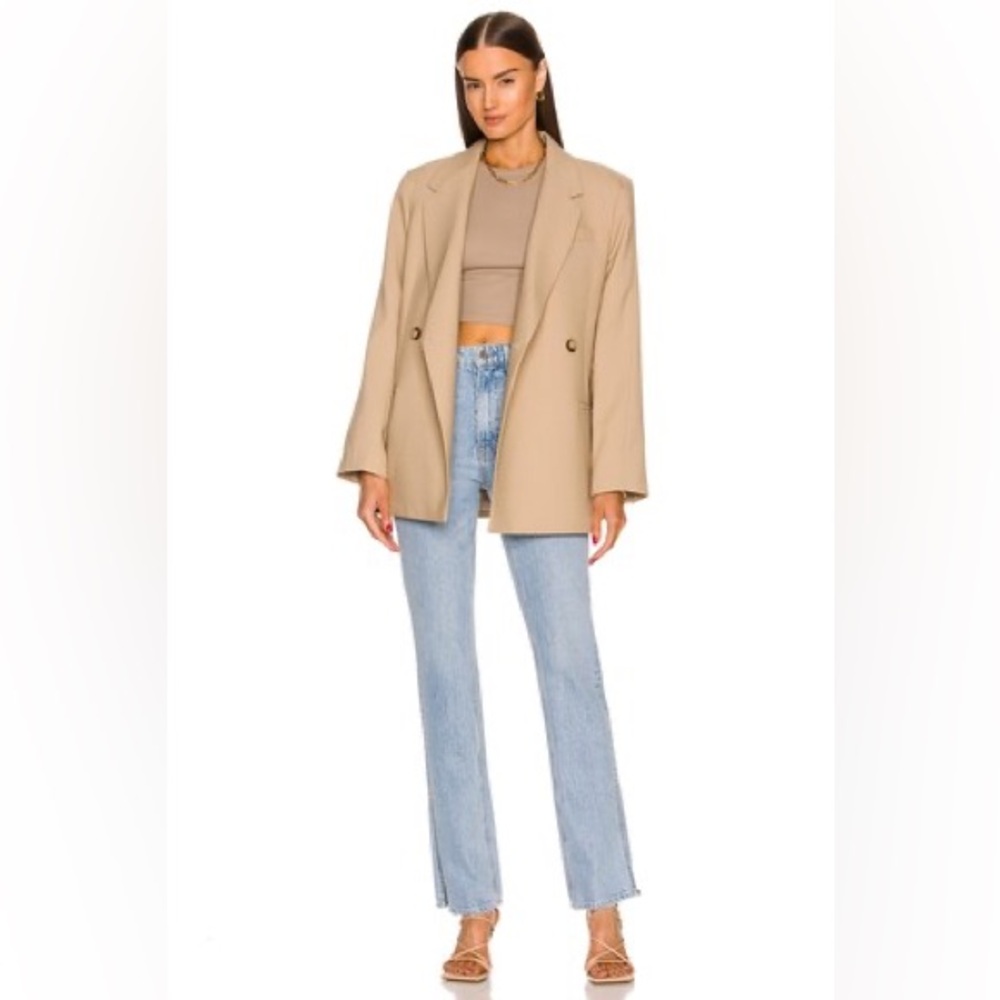 GRLFRND Harlow High Rise Boot Cut Slit Jeans